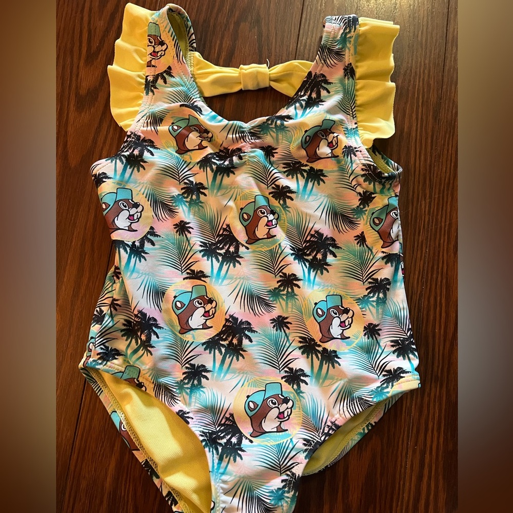Toddler Bucees beaver one piece swim suit